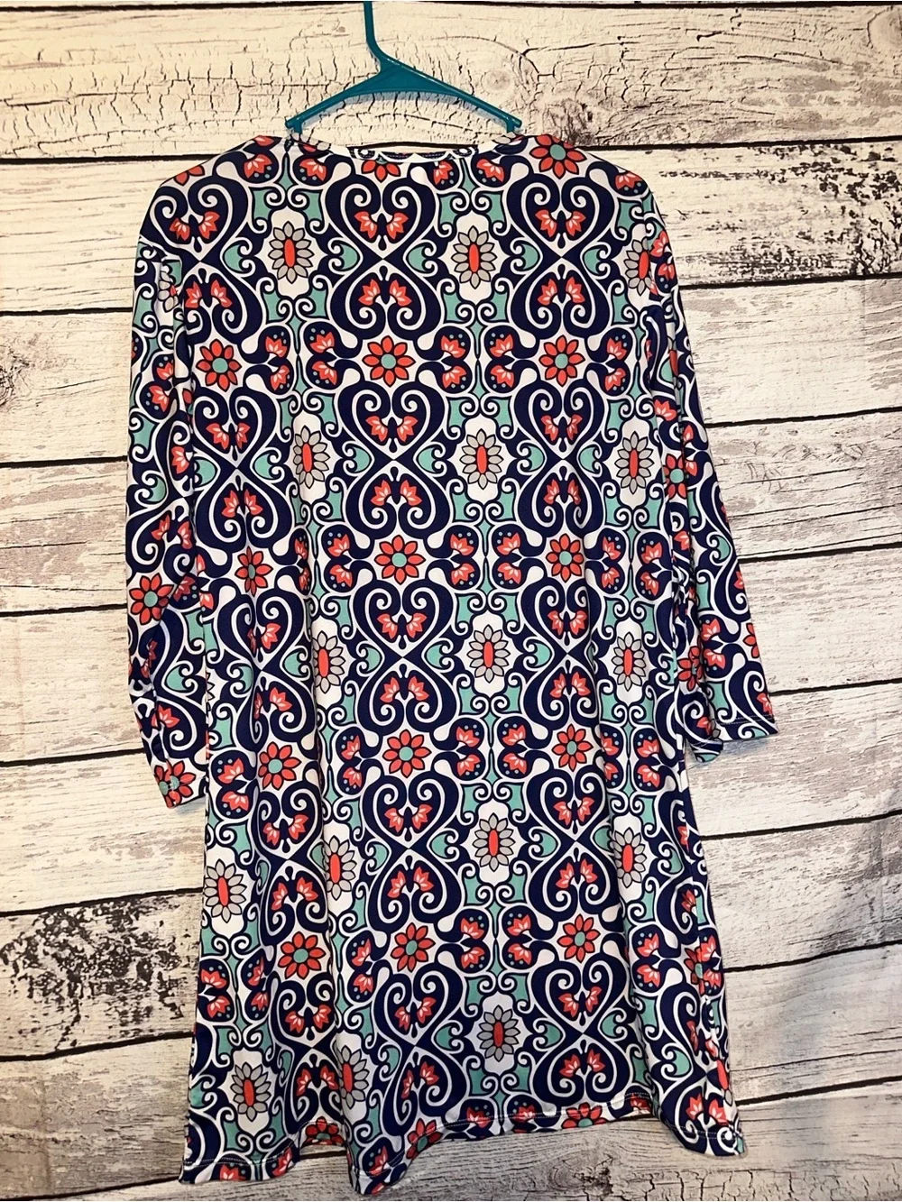 Viv & Lou Medallion Print Tassel Tunic Dress S/M
